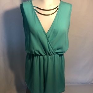 Turquoise Romper (shorts)